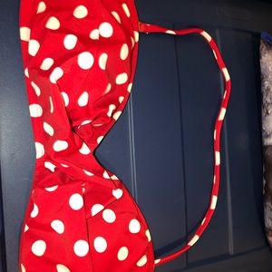 (SOLD) Red Polka Dot Swim Top